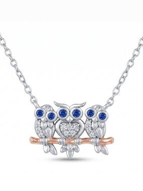 Silver Owl Necklace - 925 Sterling Silver, 2019 Charmed Aroma Owl Collect
